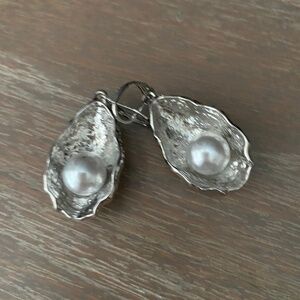 Pearl In Clamshell Earrings